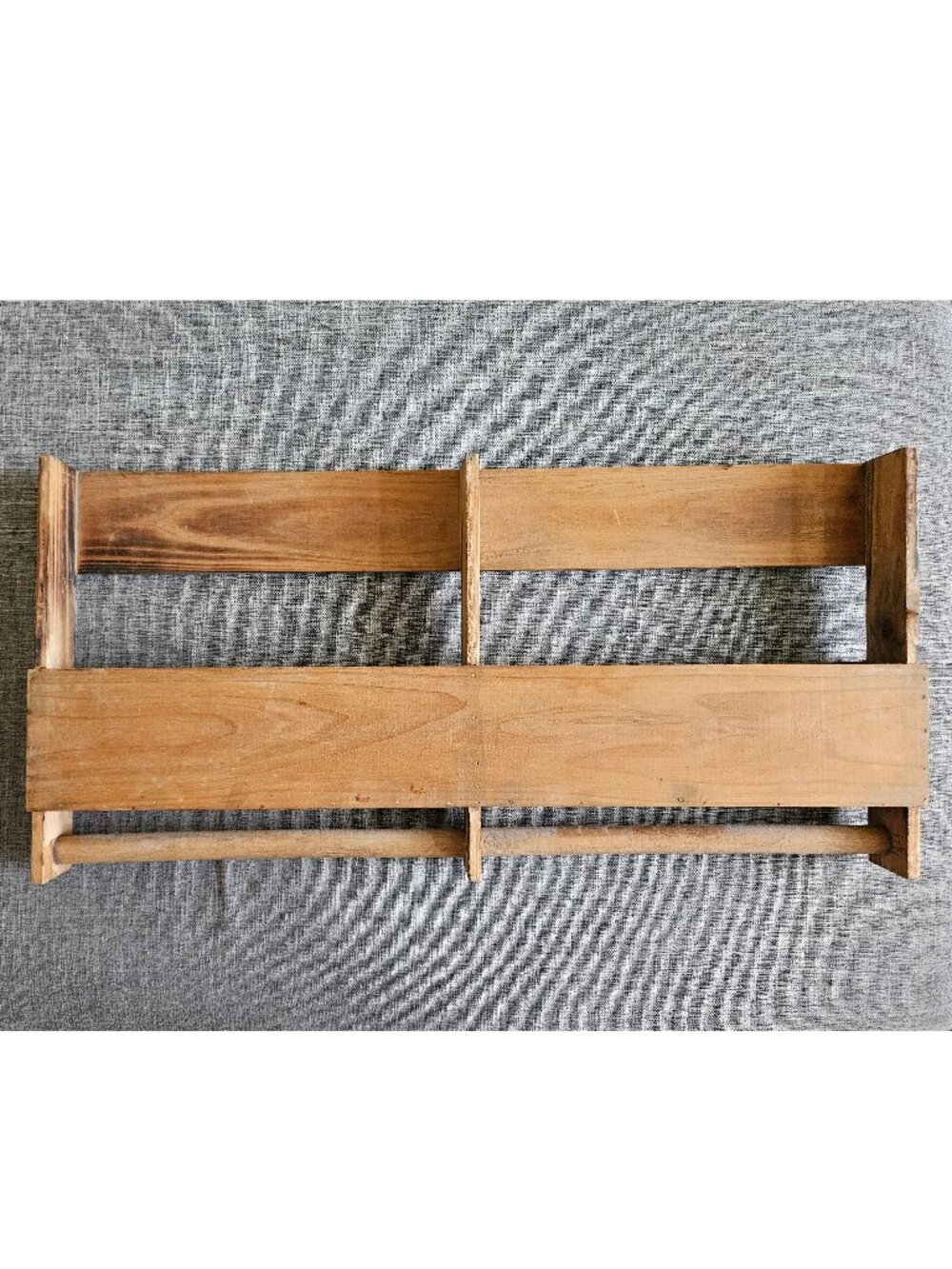 Wood Paper / Newspaper Holder Rustic Vintage